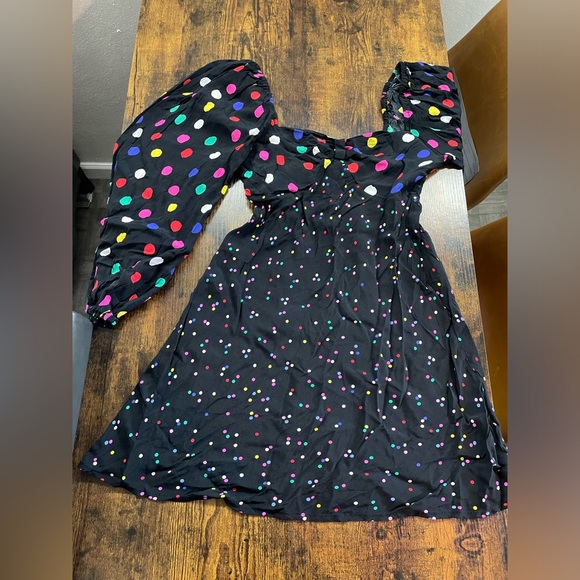 Rixo Polka Dot Long Sleeve Swing Dress - Picture 6 of 14